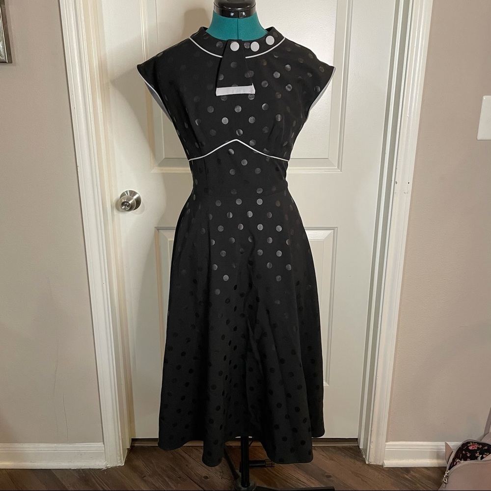 Stop Staring Bombshell Polka Dot Swing Dress
